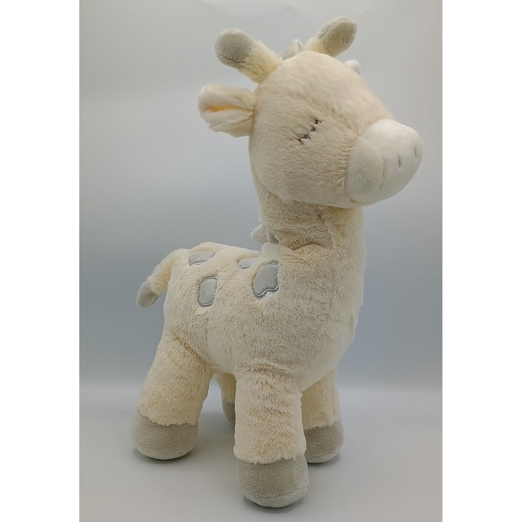 Other - 14" KELLYTOY Cream Colored White Grey SOFT Plush RATTLE Giraffe 7
